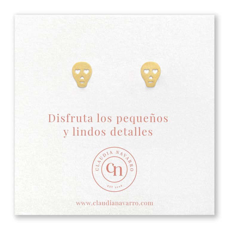 Arete Calavera Gold