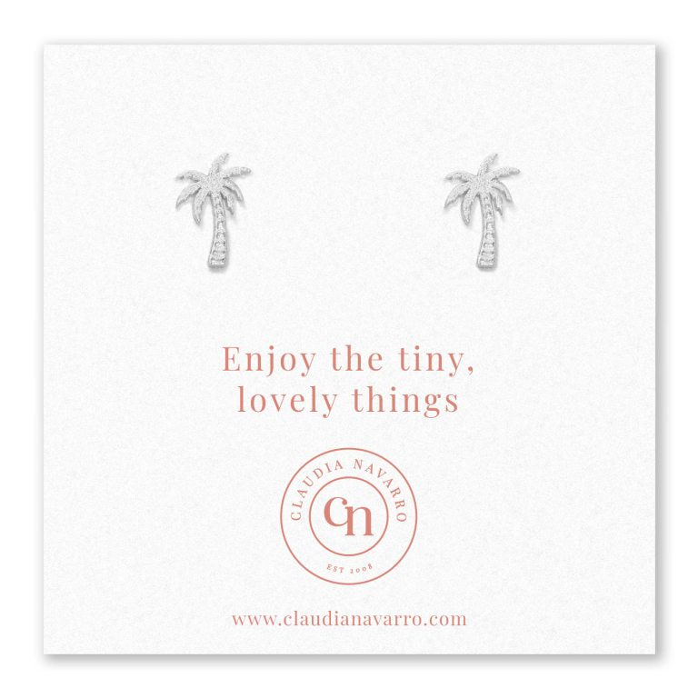 Arete Palmera Silver