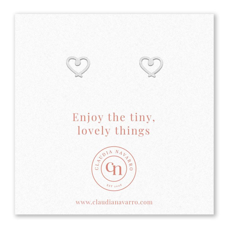 Arete Corazon Entorchado Silver