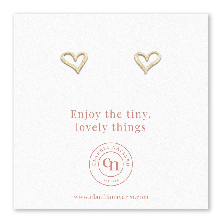 Arete Corazon Dibujado Gold