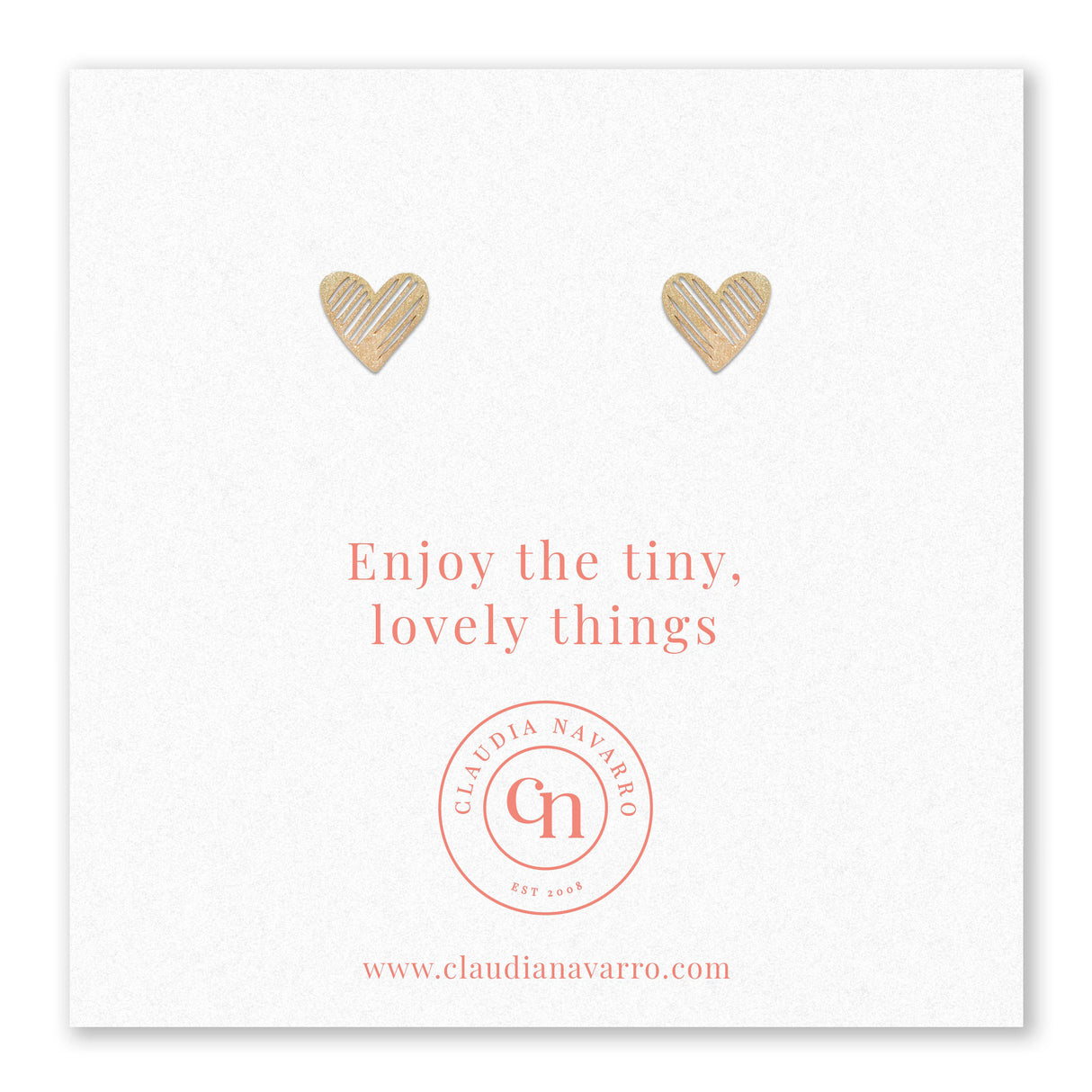 Arete Corazon Pintado Gold