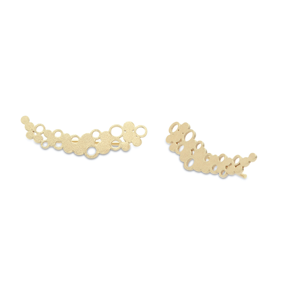 Ear Climber Bubble Gold