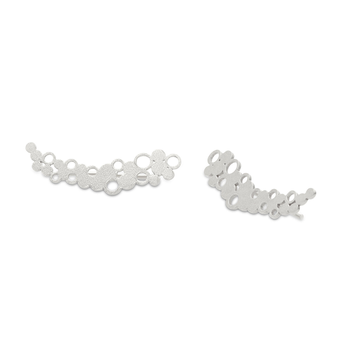 Ear Climber Bubble Silver