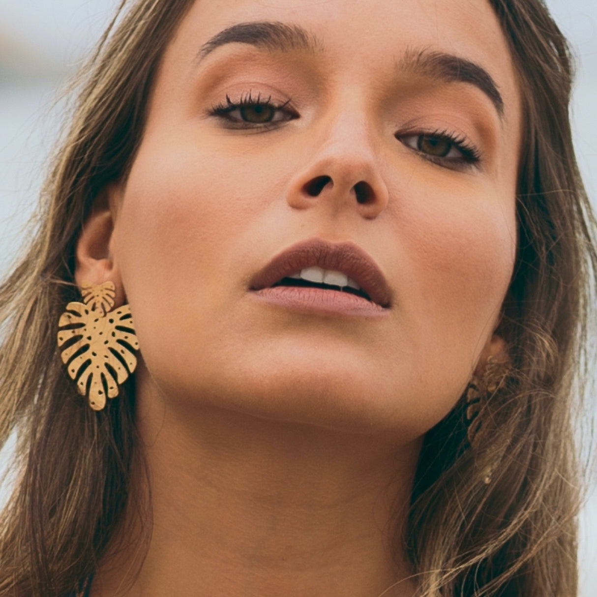 Arete Largo Hojon Gold