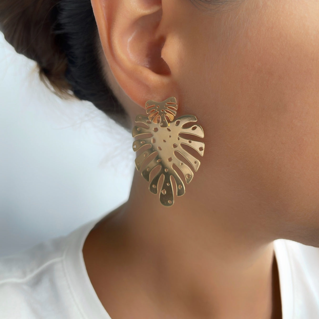 Arete Largo Hojon Gold