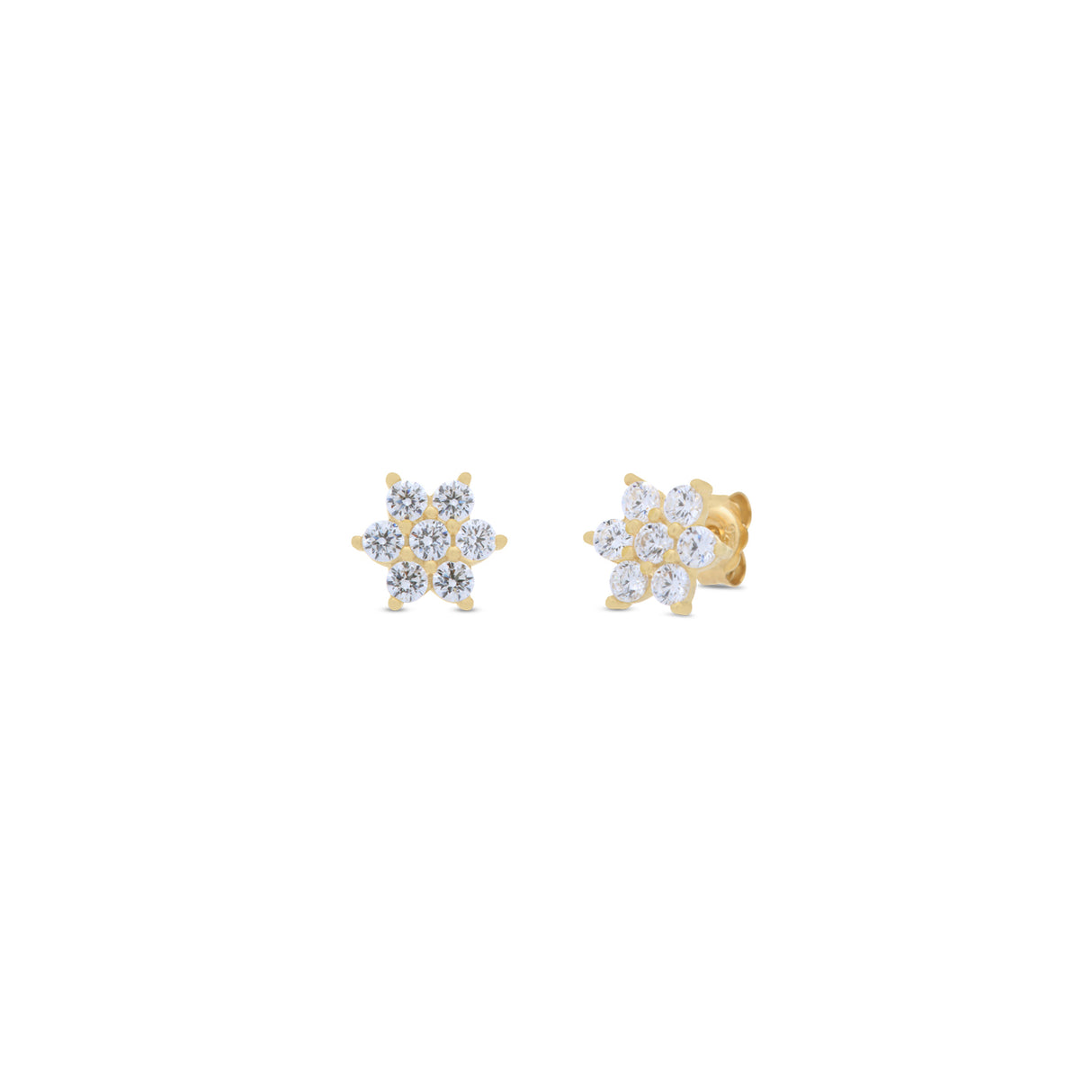 Arete Cz Roseta Sm Gold