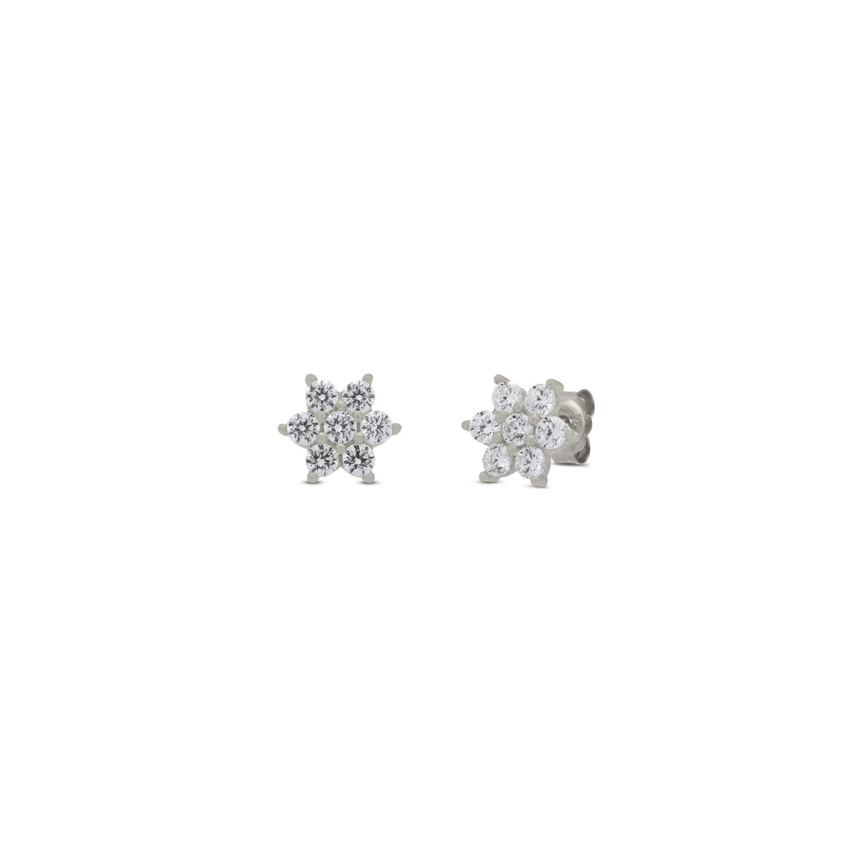 Arete Cz Roseta Sm Silver