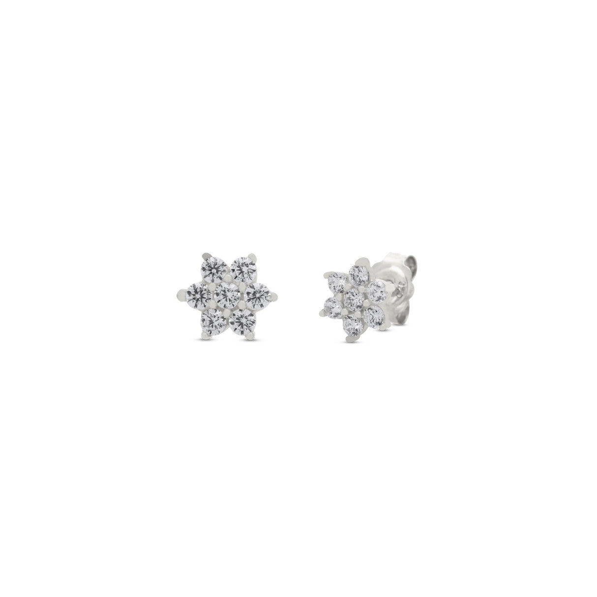 Arete Cz Roseta Md Silver
