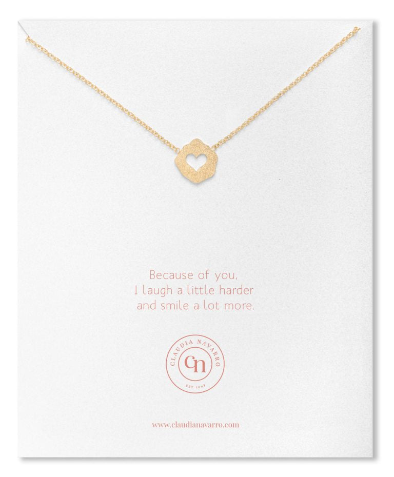 Collar Placa Corazón Gold