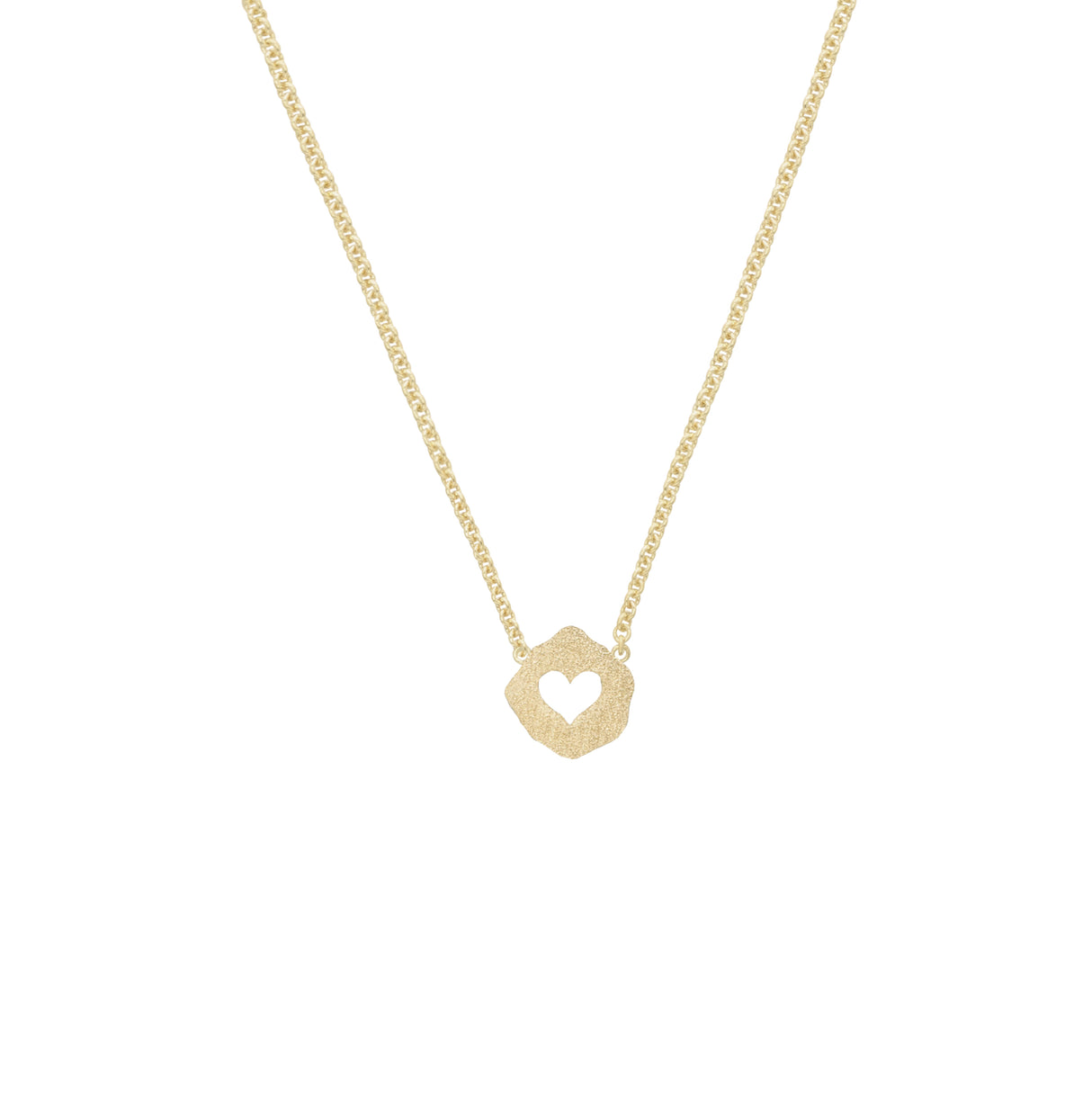 Collar Placa Corazón MAMA Gold