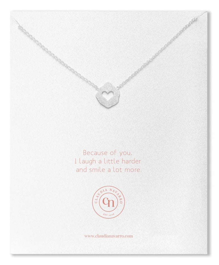 Collar Placa Corazón Silver