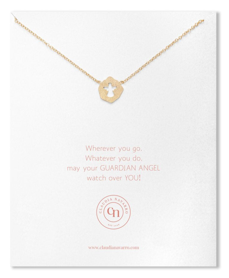 Collar Placa Angel Gold