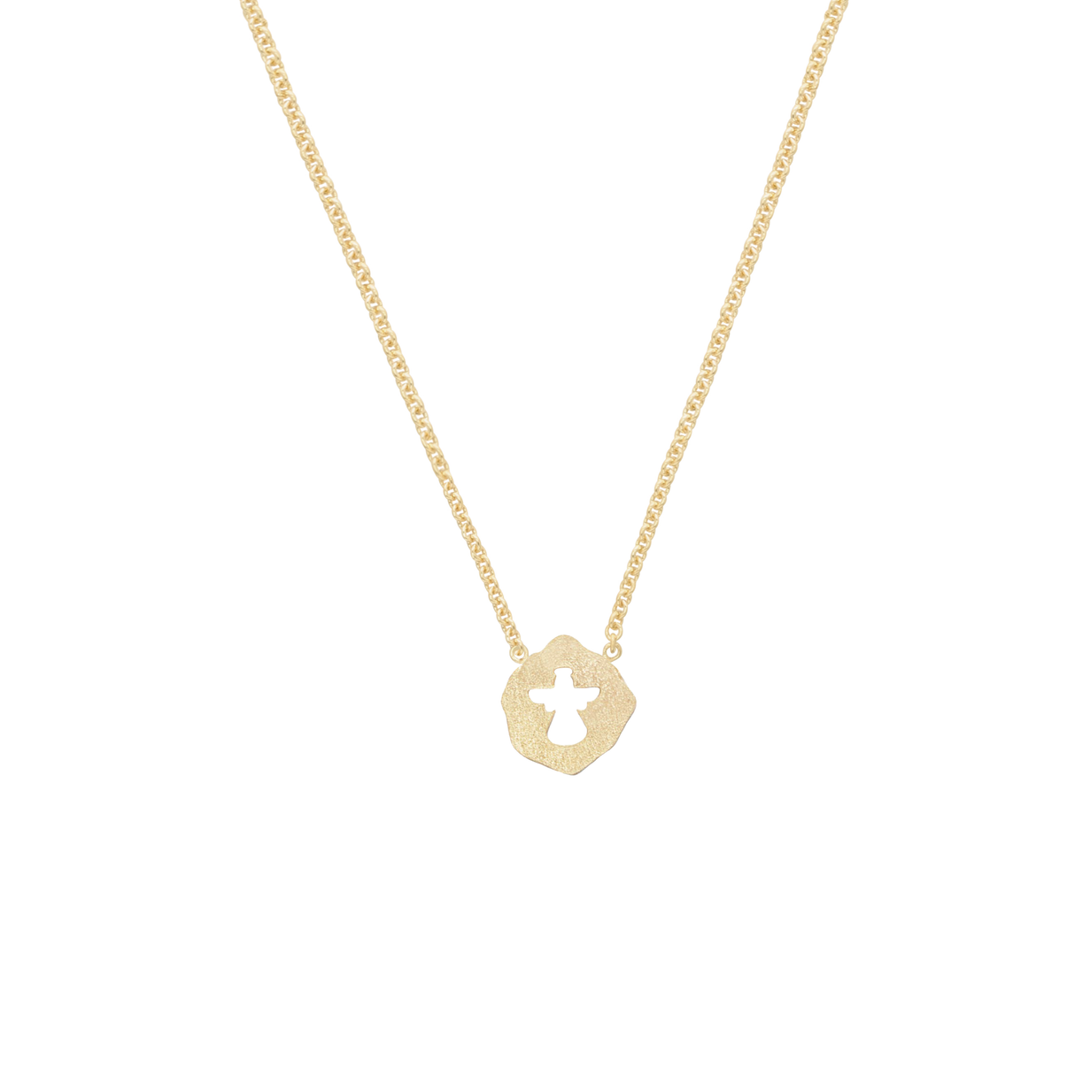 Collar Placa Angel Gold