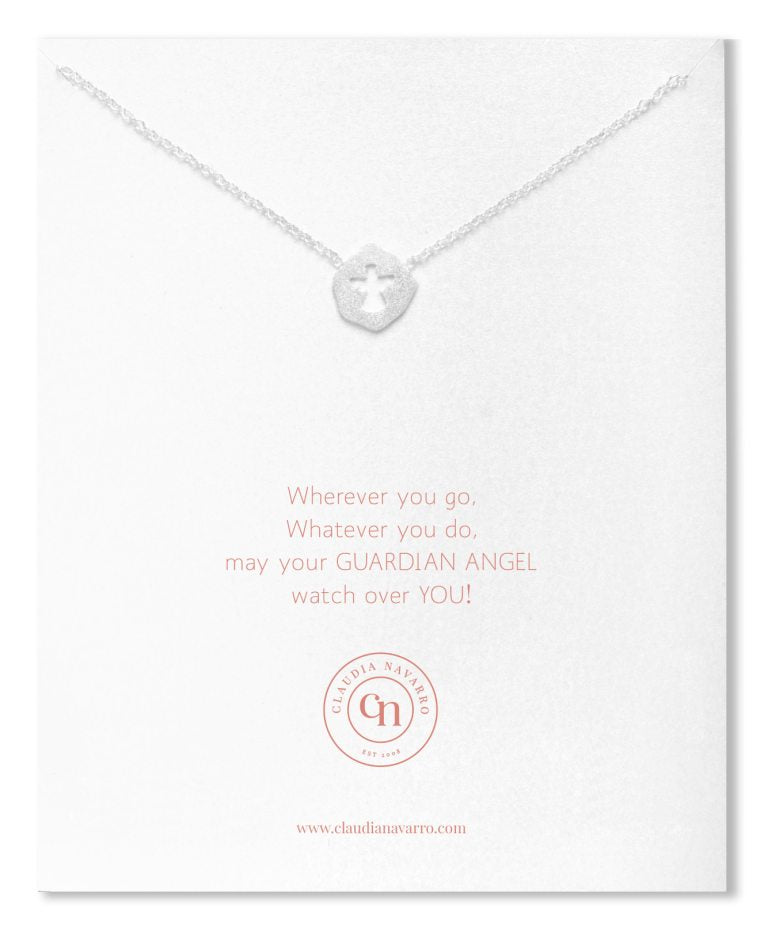 Collar Placa Angel Silver