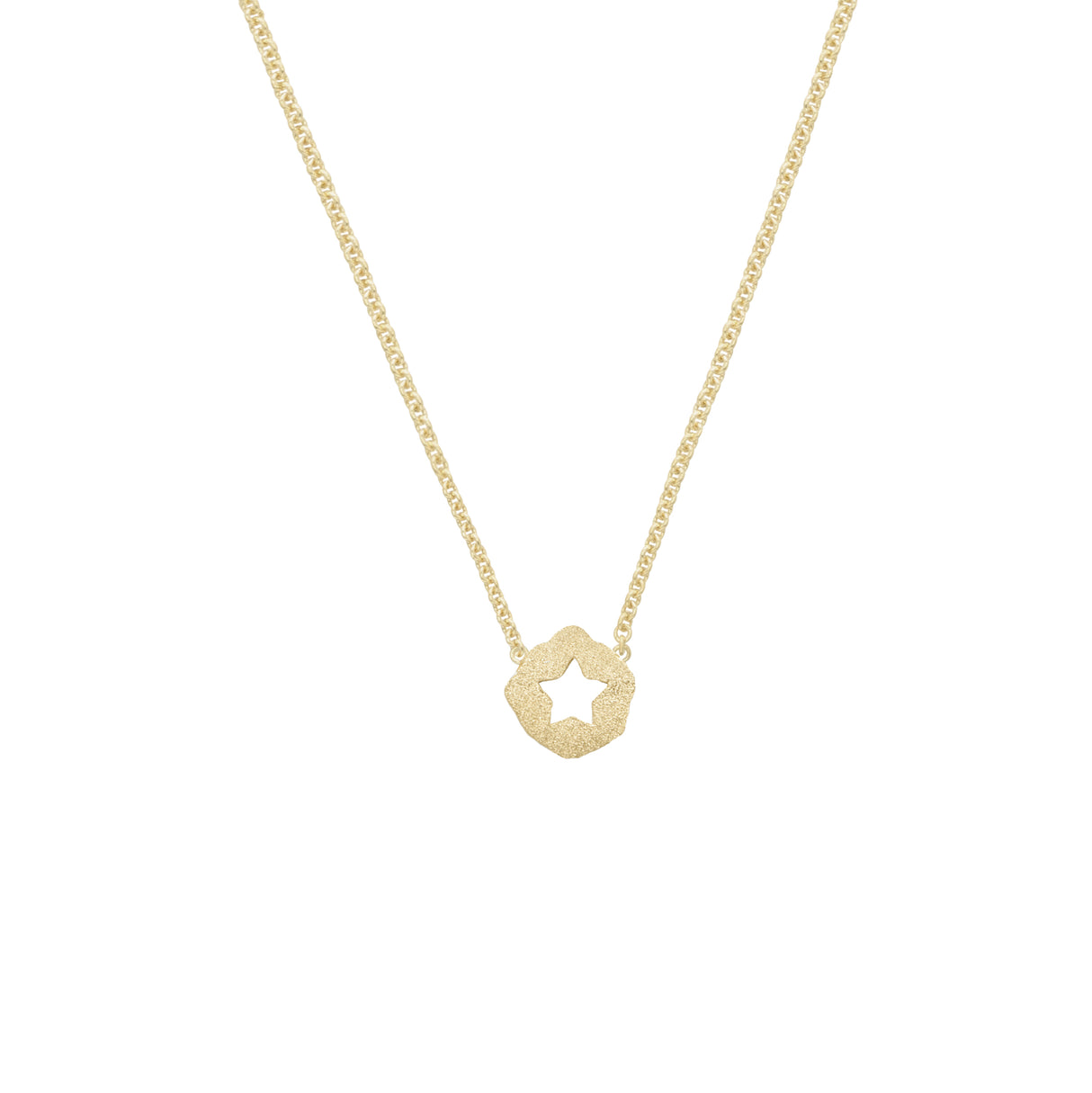 Collar Placa Estrella Gold