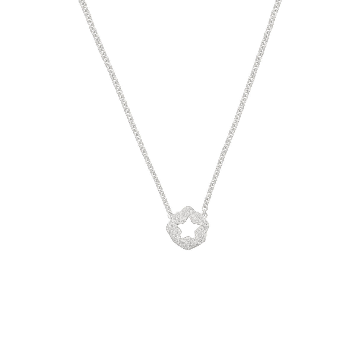 Collar Placa Estrella Silver