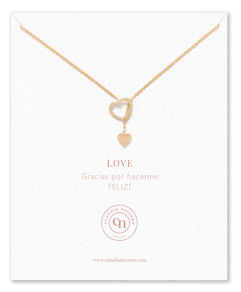 Collar Corazón Latte Gold