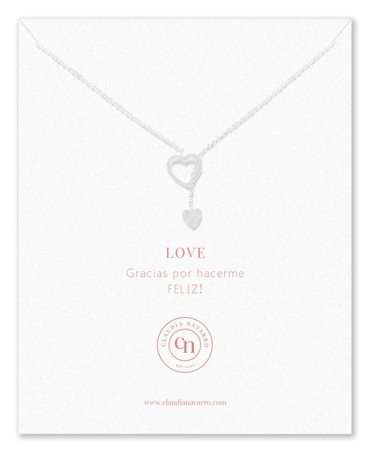 Collar Corazón Latte Silver