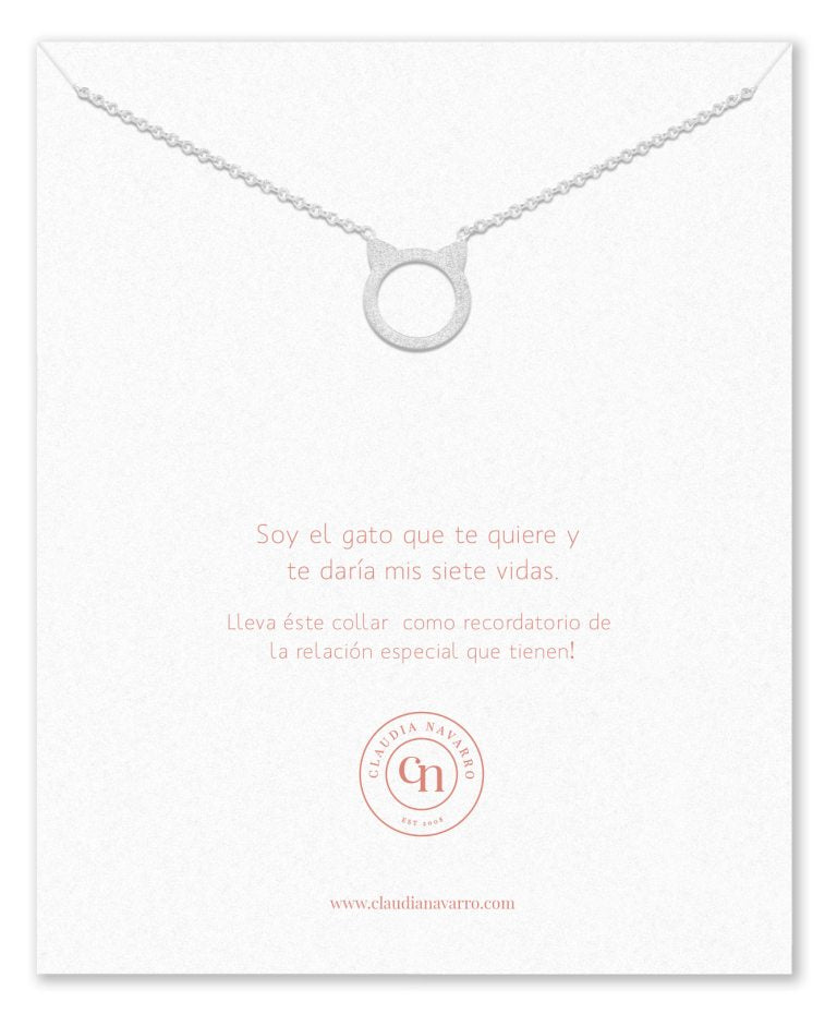 Collar Gato Silver