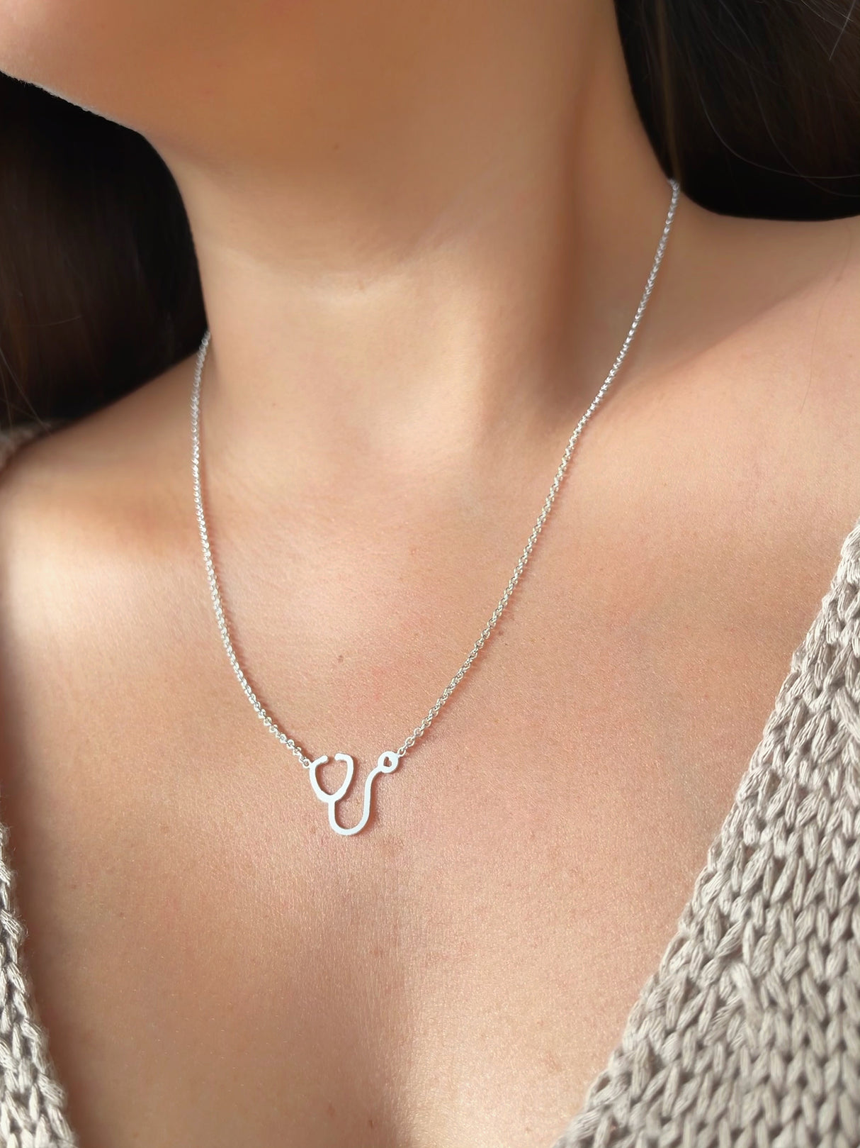 Collar Estetoscopio Silver