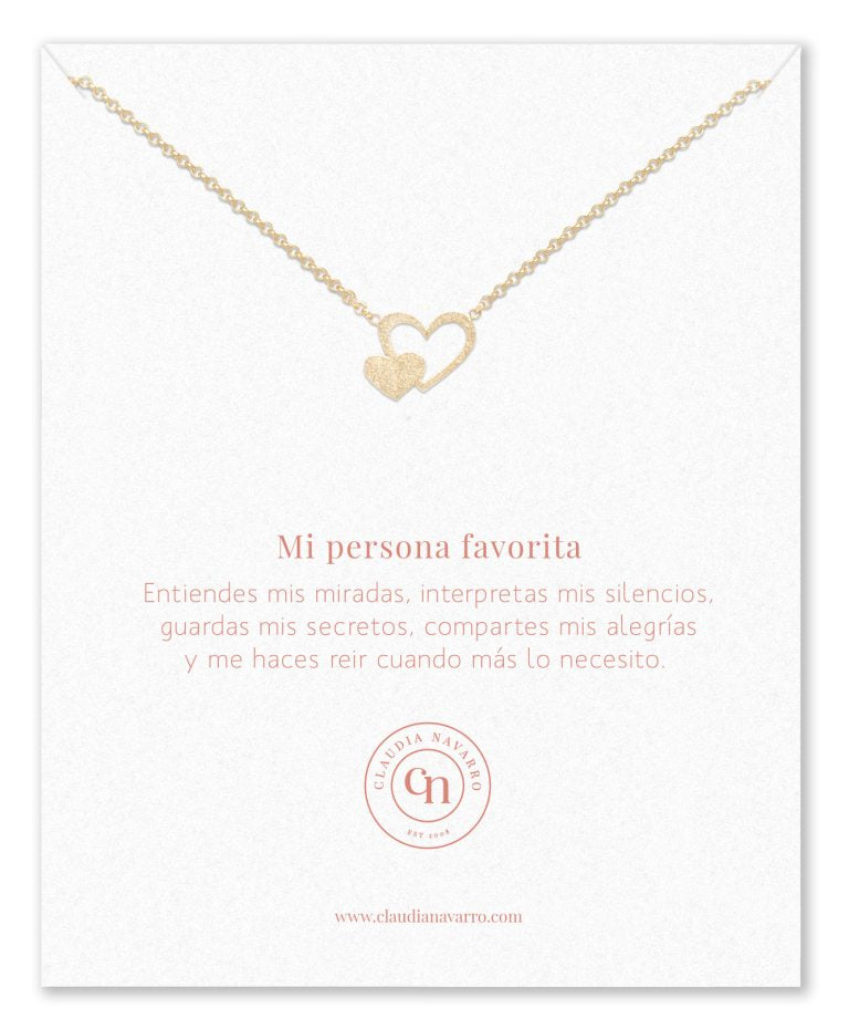 Collar Doble Corazón Gold