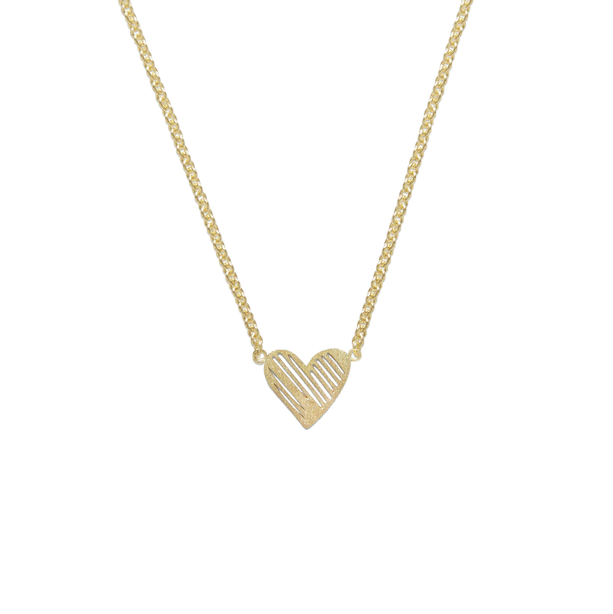 Collar Corazon Pintado Gold