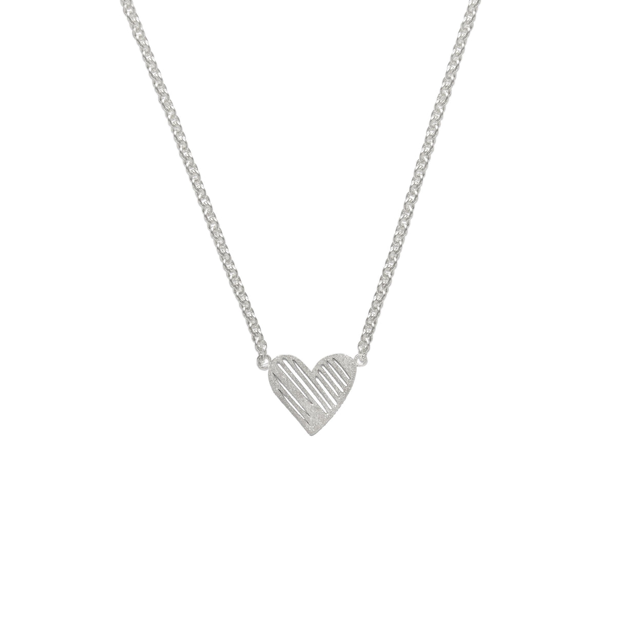 Collar Corazon Pintado Silver