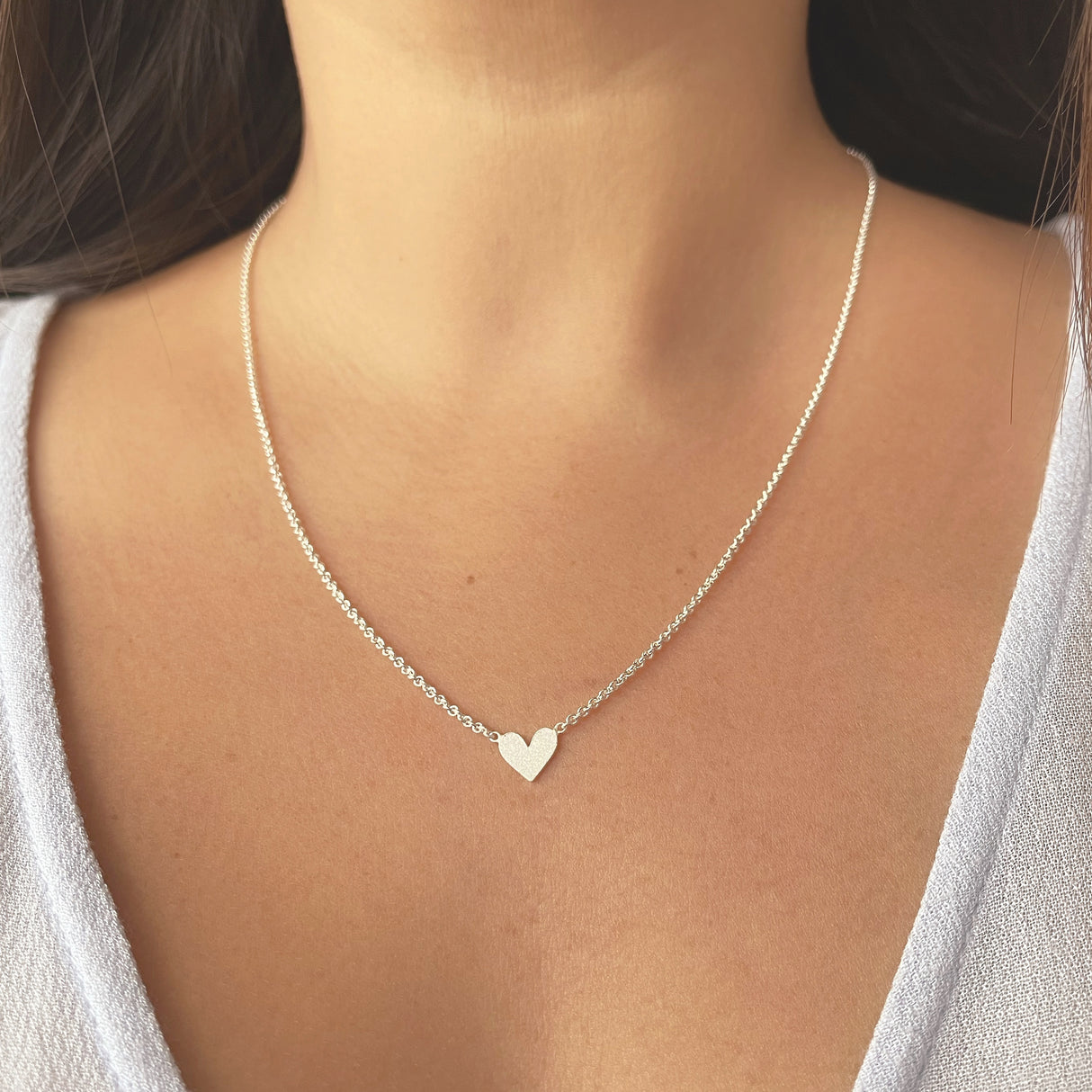 Collar Corazon Entero Silver