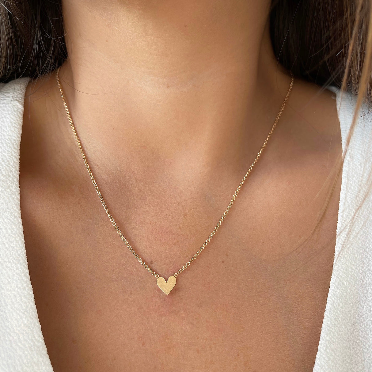 Collar Corazon Entero Gold