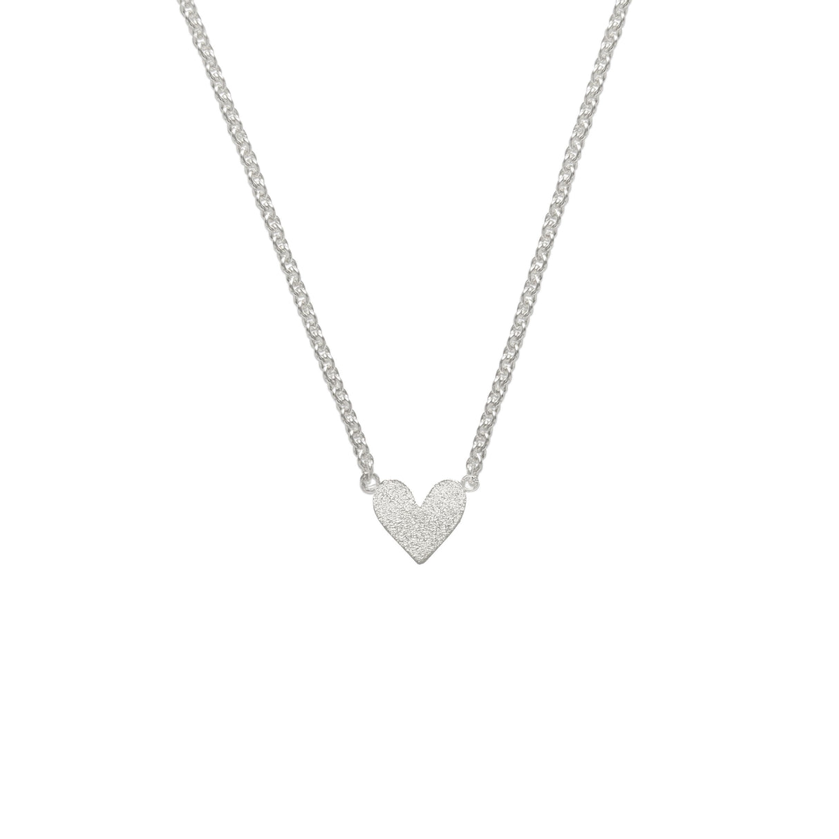 Collar Corazon Entero Silver