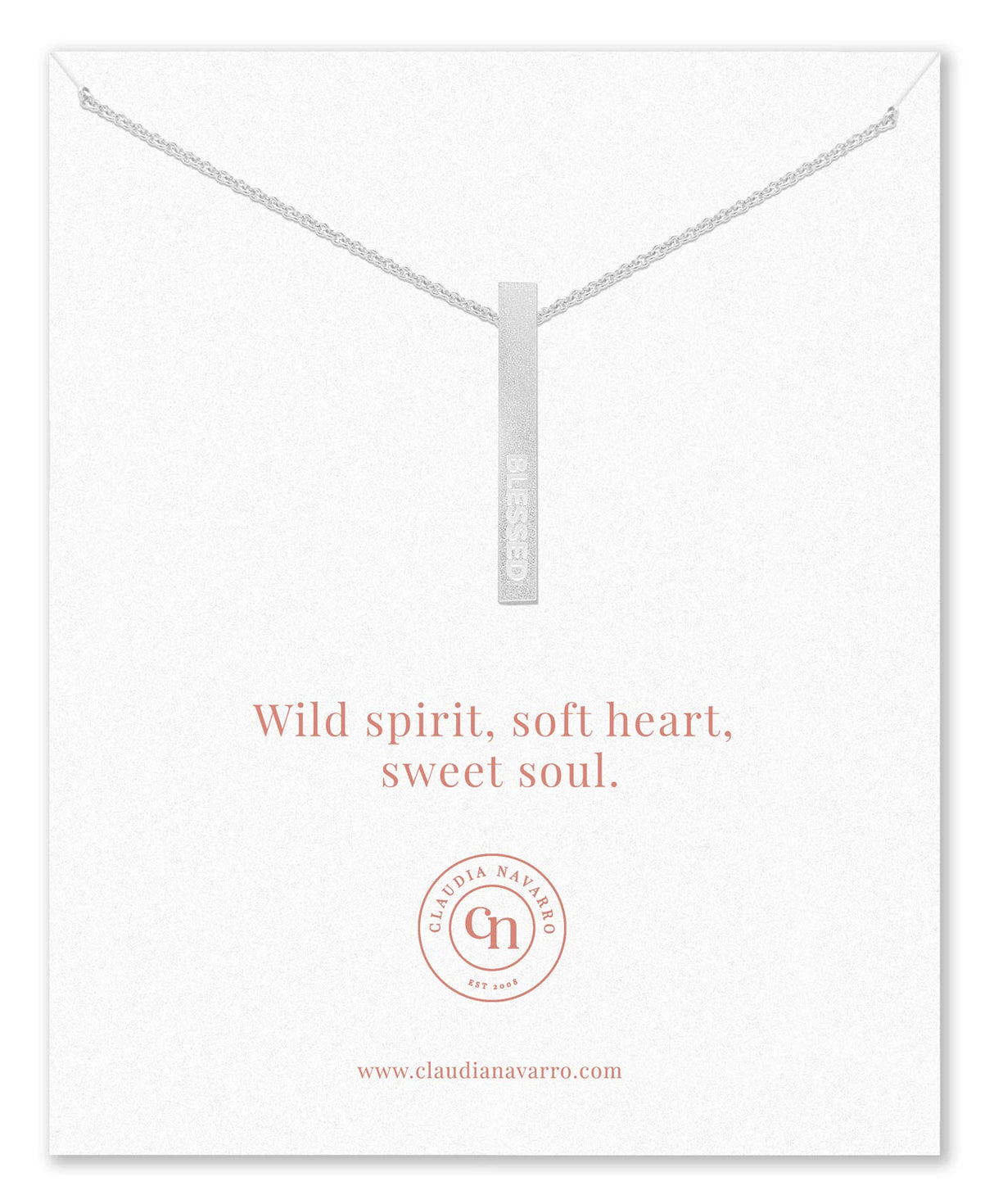 Collar Barra Blessed Silver