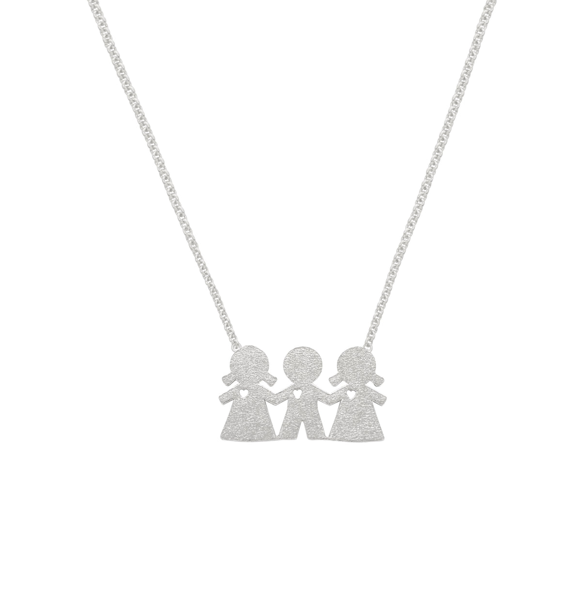 Collar Niña-niño-niña Silver