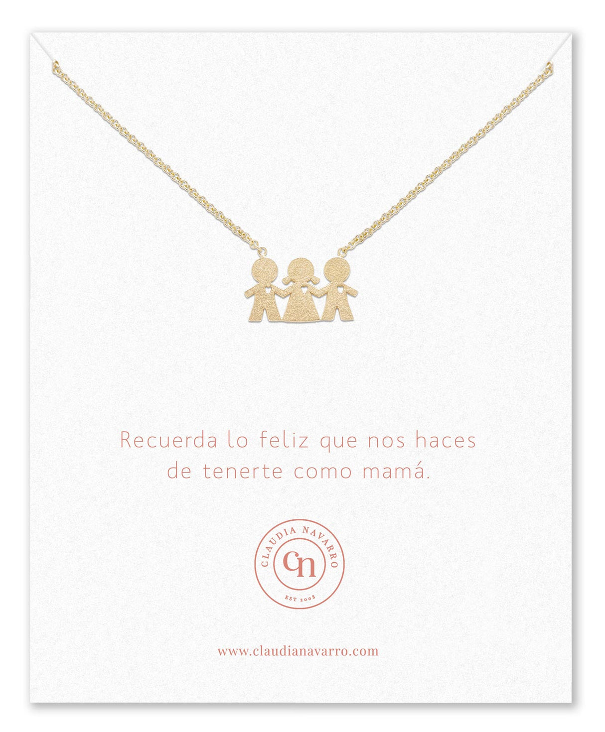 Collar Niño-Niña-Niño Gold