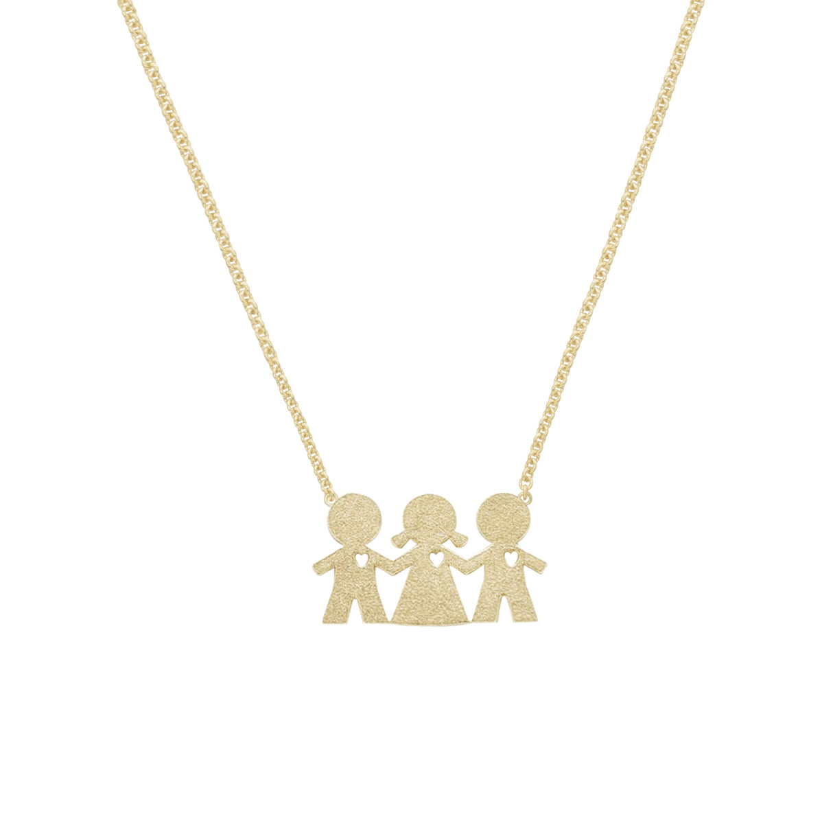 Collar Niño-Niña-Niño Gold