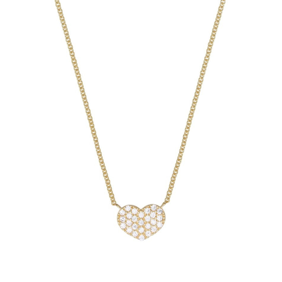 Collar Cz Mini Heart Gold