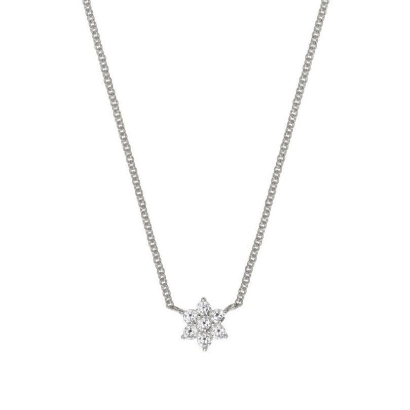 Collar Cz Roseta Silver