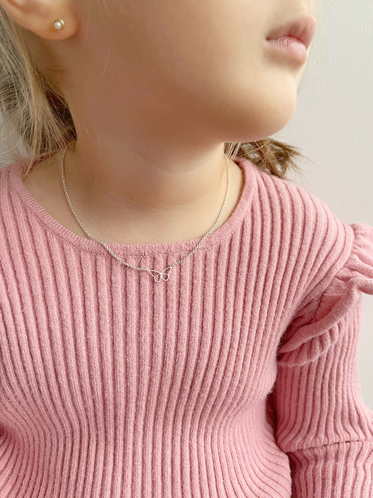 Collar Kids Mariposa2 Silver