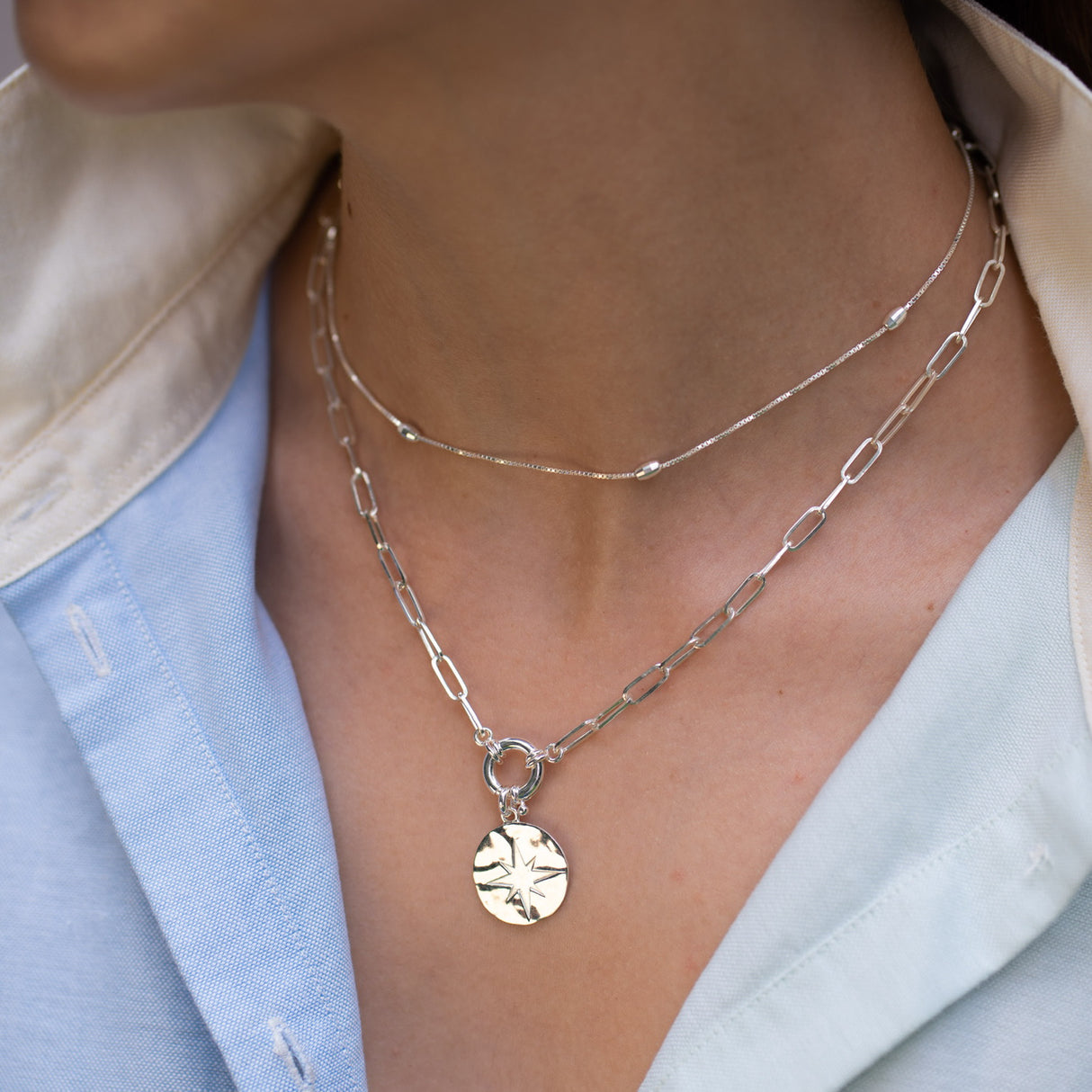 Gargantilla Toggle Flare Silver