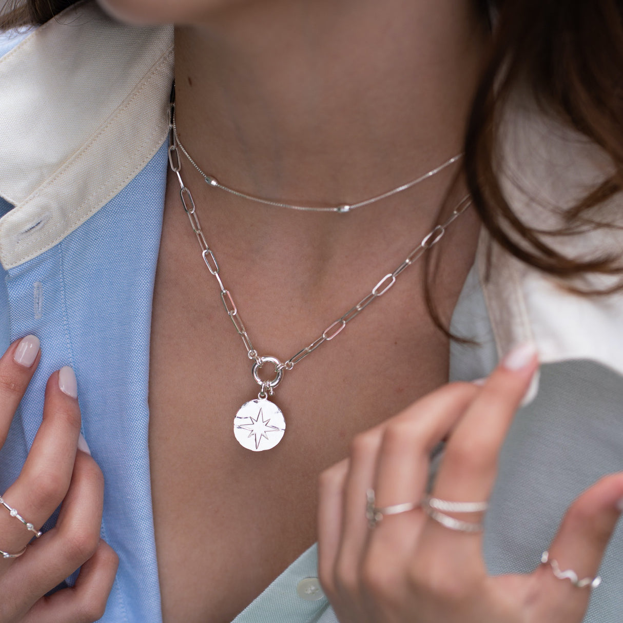 Gargantilla Toggle Flare Silver