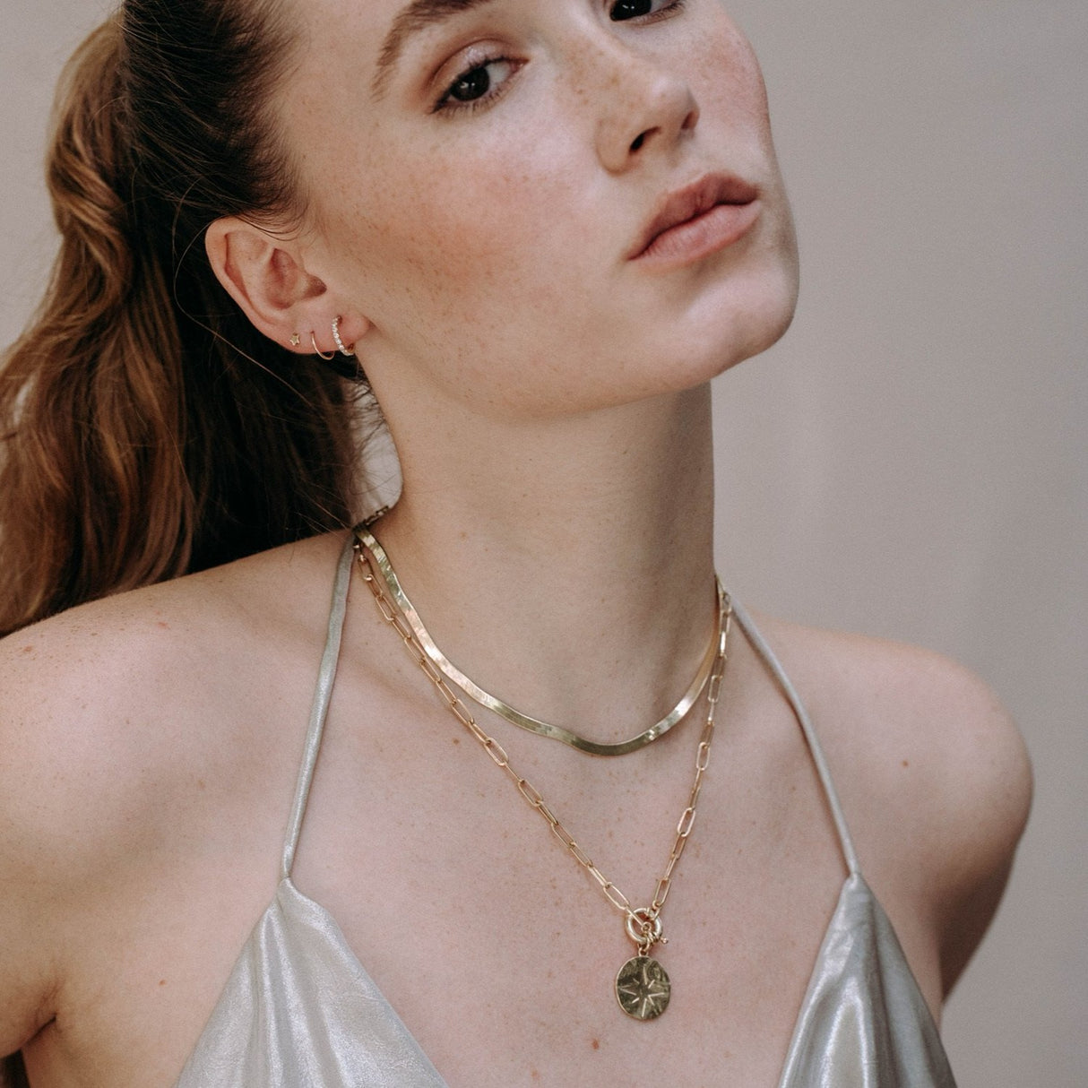 Gargantilla Herringbone Gold