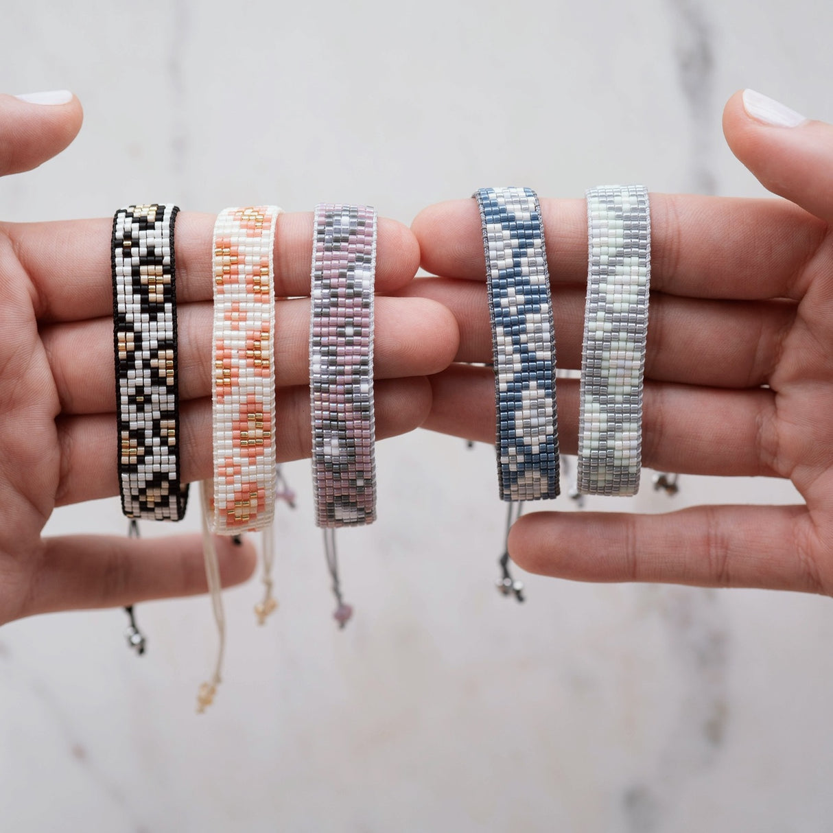 PULSERA LOOM IRIS PEACH