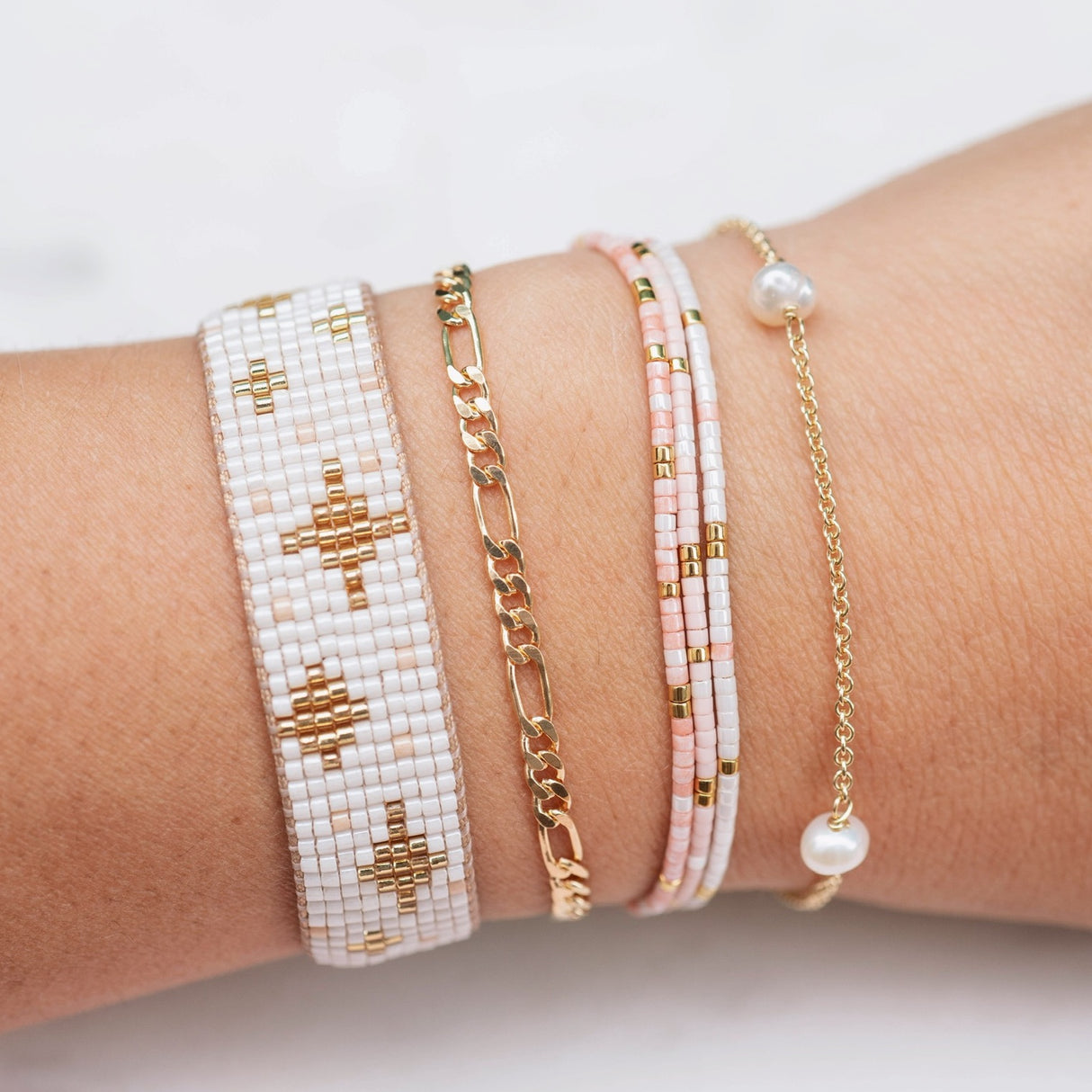 PULSERA LOOM IVY PEACH