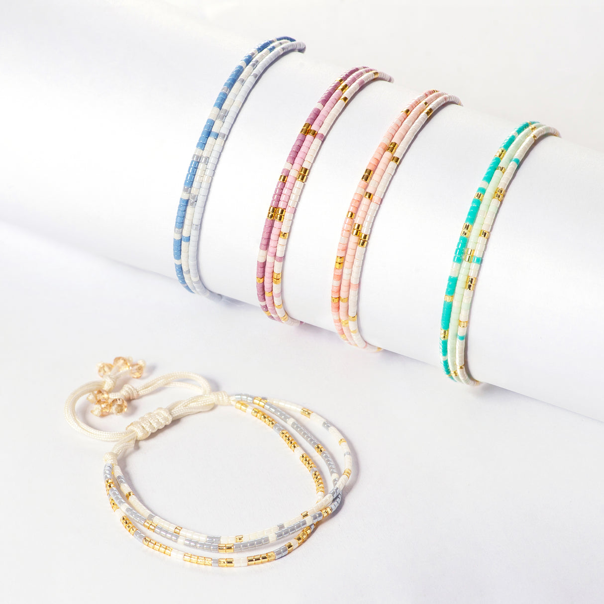 PULSERA LOOM IVY PEACH