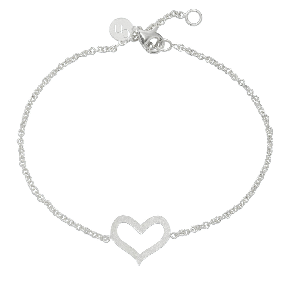 Pulsera Corazón Borde Silver