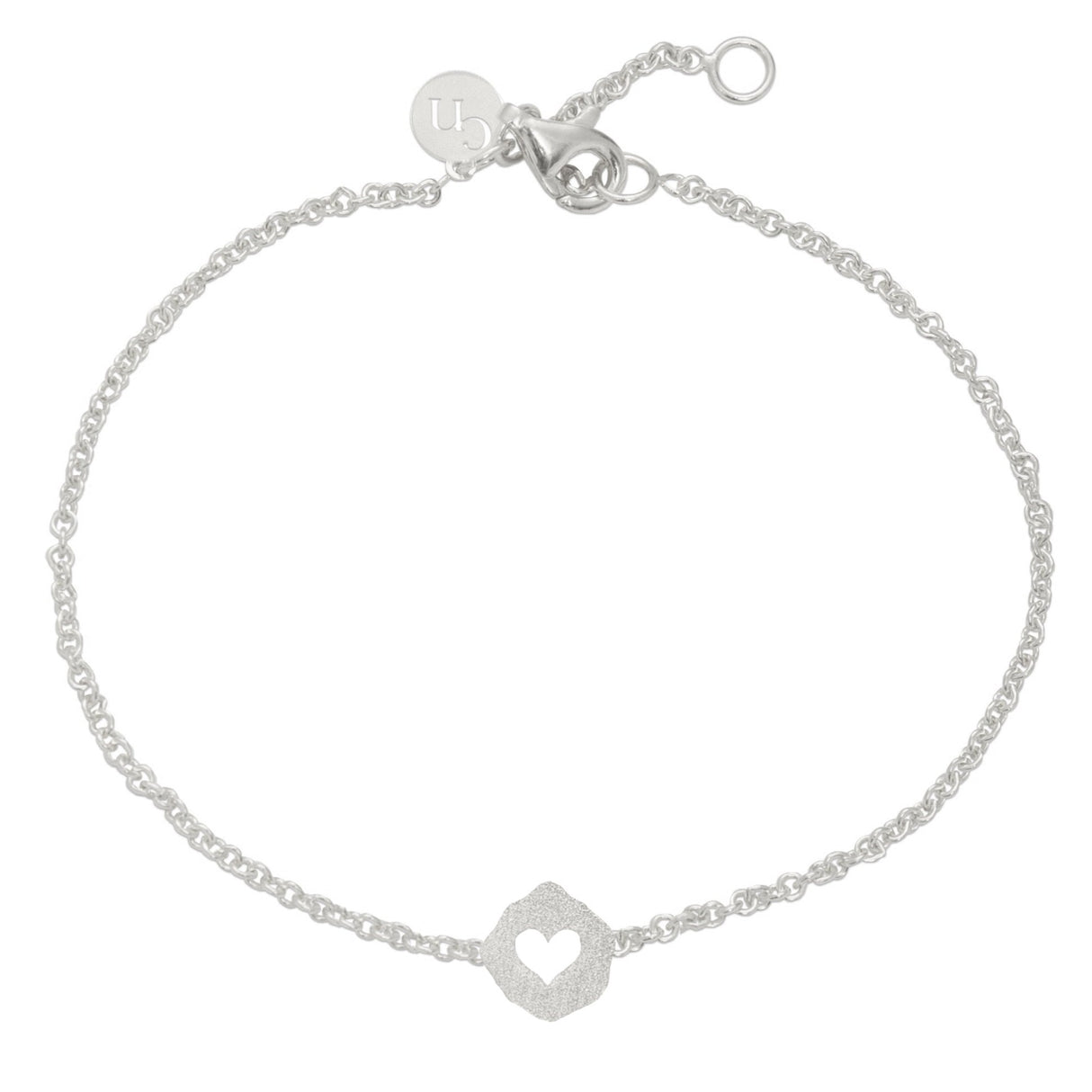 Pulsera Placa Corazón Silver