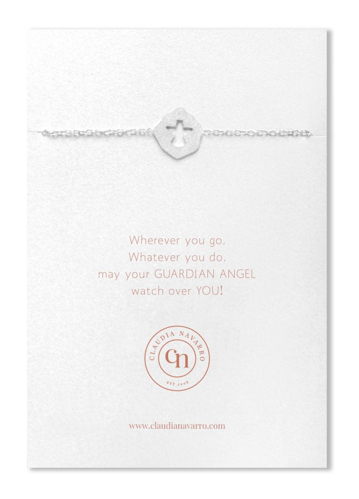 Pulsera Placa Angel Silver
