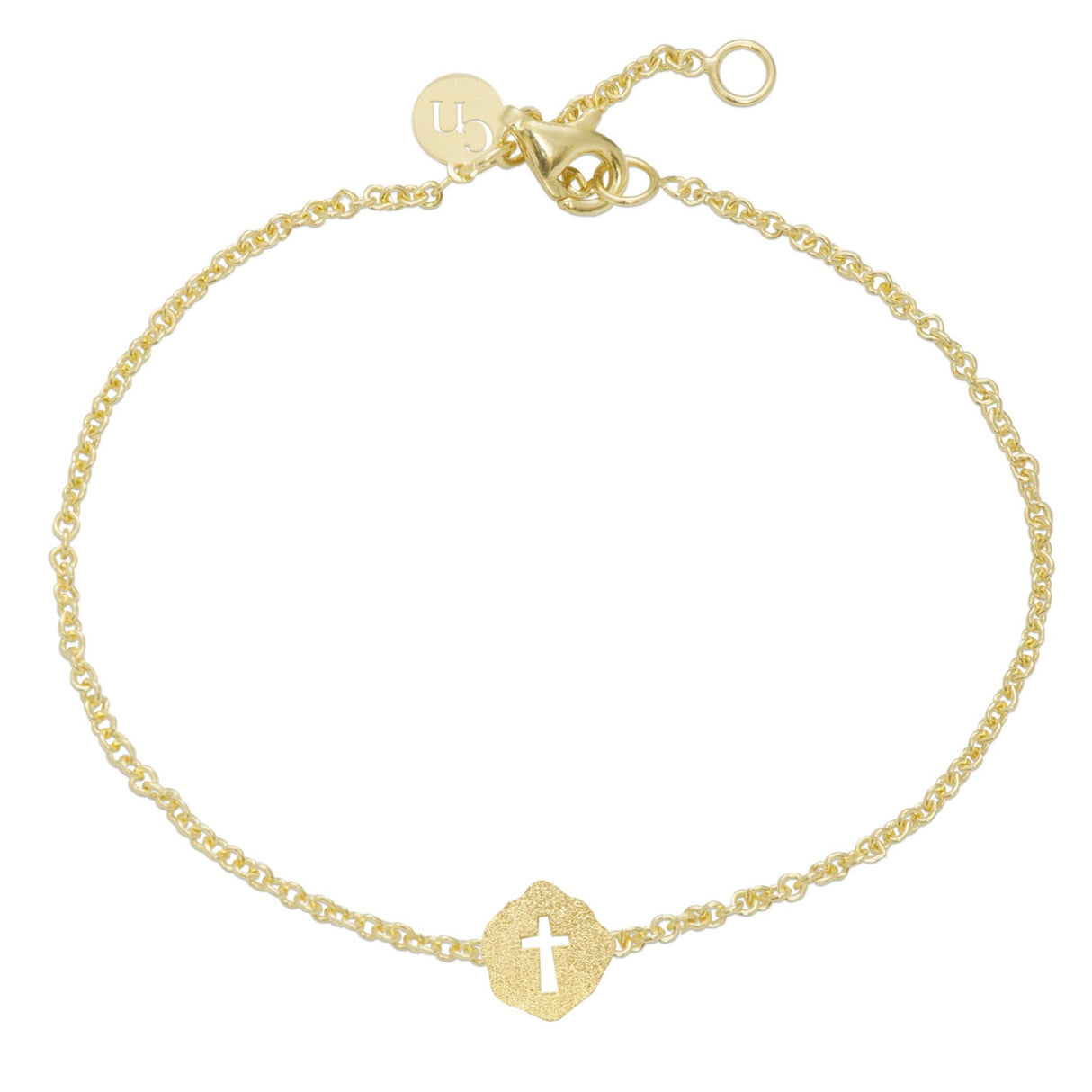 Pulsera Placa Cruz Gold