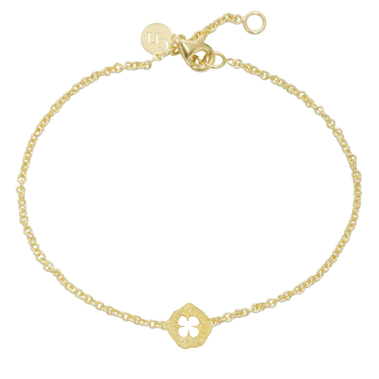 Pulsera placa flor Gold