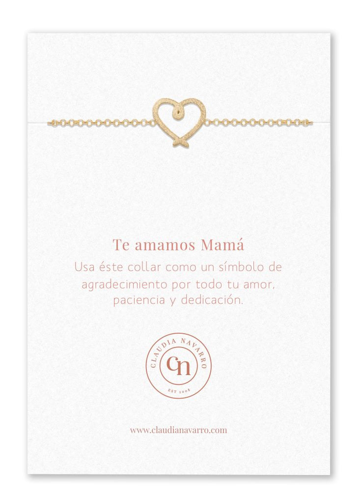 Pulsera Corazon Entorchado MAMA Gold
