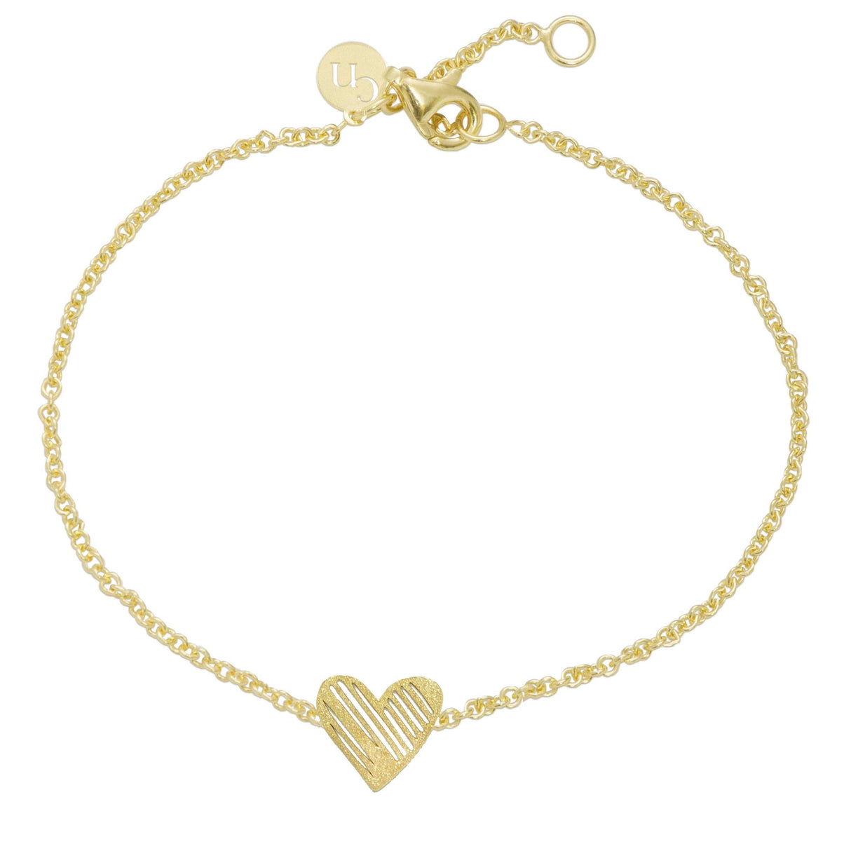 Pulsera Corazon Pintado Gold